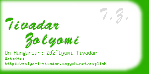 tivadar zolyomi business card